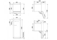 Холодильник Smeg FAB28LBL3