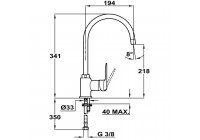 Смеситель Teka IN 995 Vanilia 1/2"