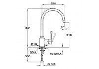 Смеситель Teka SP 995 Anthracite 3/8"